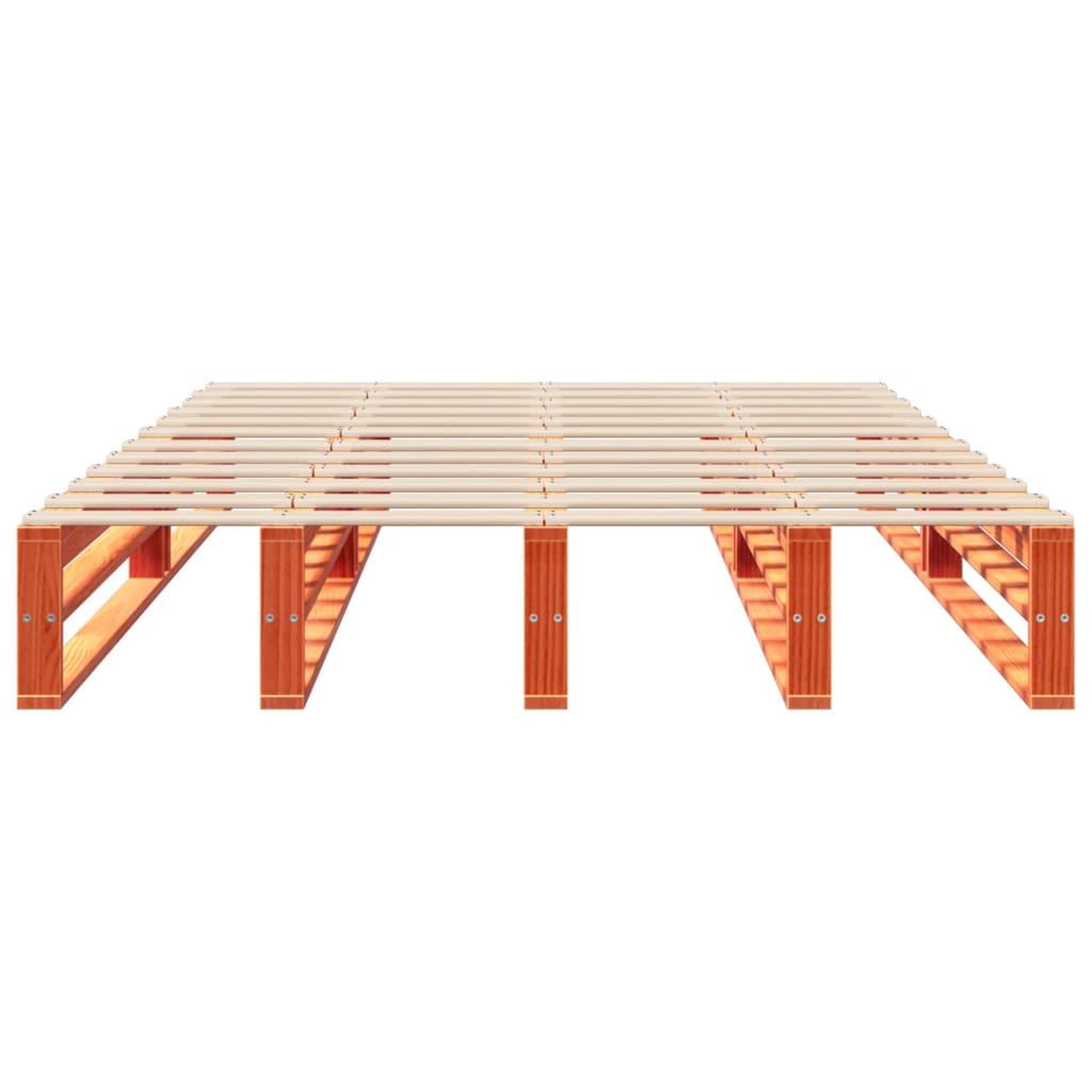 Voir la diapositive 4 : VIDAXL Cadre de lit sans matelas cire marron 160x200cm bois pin massif