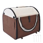 PAWHUT Sac de transport chien caisse pliable chien avec coussin amovible
