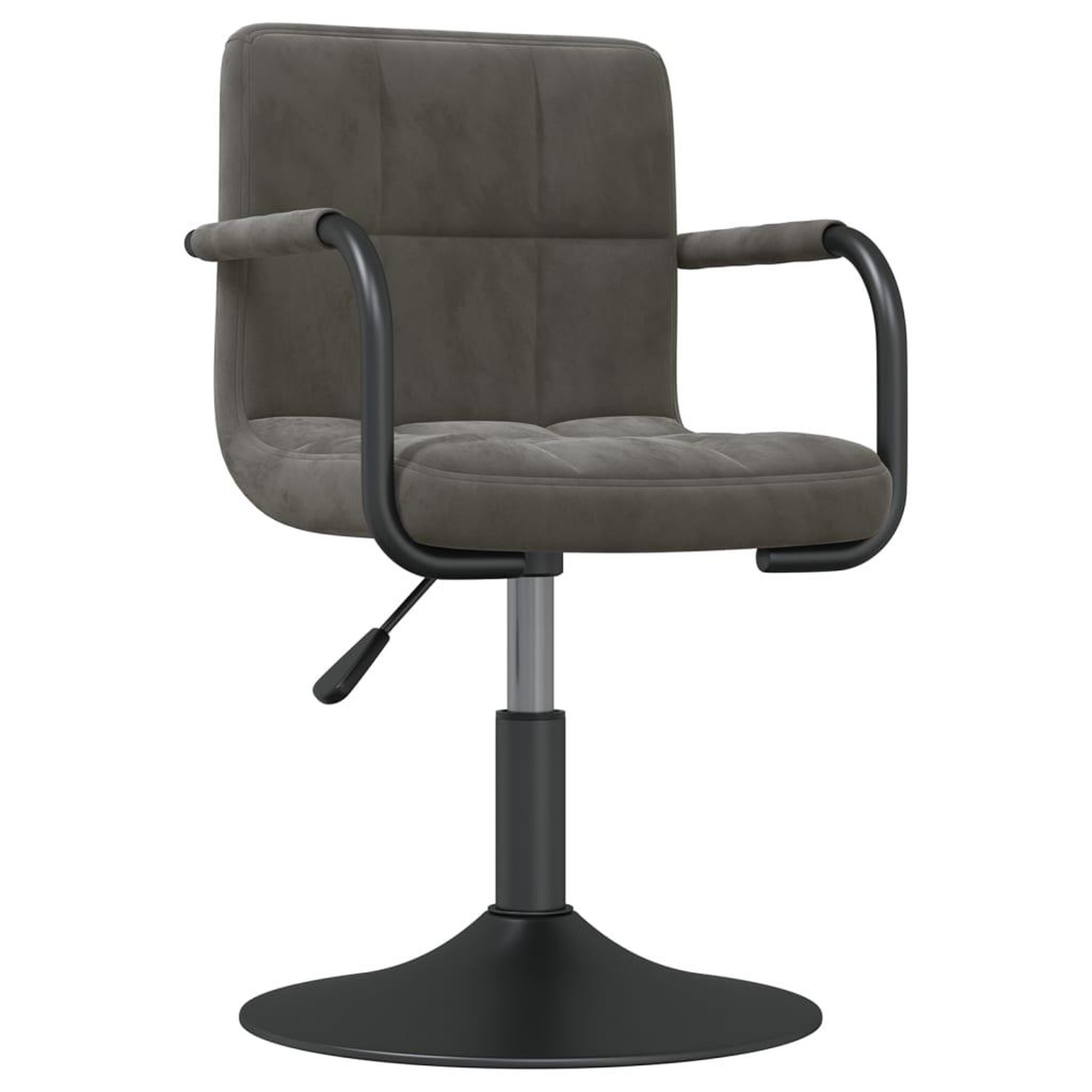 Voir la diapositive 3 : VIDAXL Chaises pivotantes a manger lot de 2 gris fonce velours