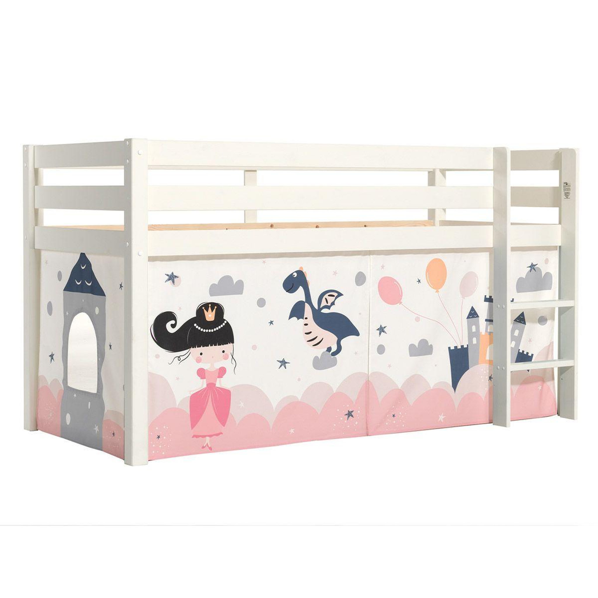 Paris Prix Lit enfant surélevé  pino princesse sophie  blanc