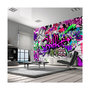 Voir la diapositive 1 : Paris Prix Papier Peint  Purple Graffiti