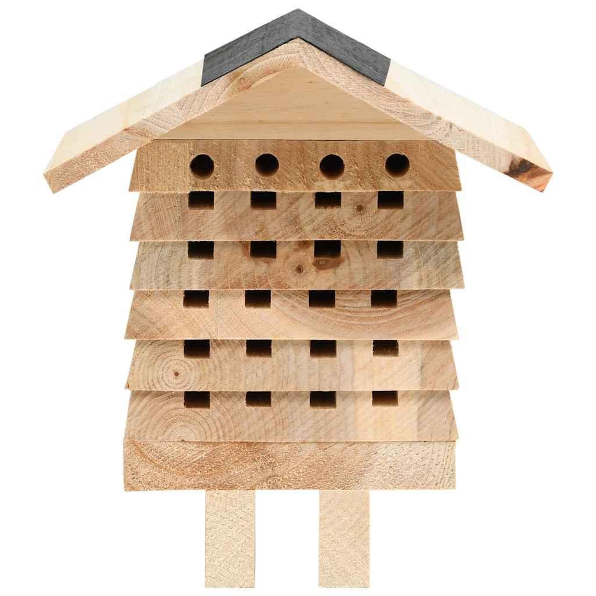 Voir la diapositive 2 : VIDAXL Hotel d'abeilles bois de sapin massif 22x20x20 cm