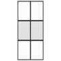 Voir la diapositive 4 : VIDAXL Porte coulissante noir 90x205 cm verre trempe aluminium