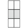Voir la diapositive 4 : VIDAXL Porte coulissante noir 90x205 cm verre trempe aluminium