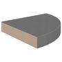 Voir la diapositive 4 : VIDAXL Etageres d'angle flottantes 4 pcs gris brillant 25x25x3,8cm MDF