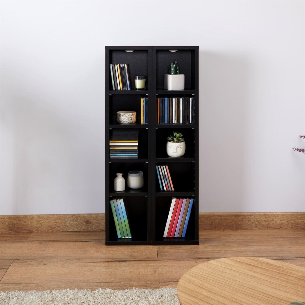 IDIMEX Etagères modulables MUSIQUE pour CD et DVD, en mélaminé