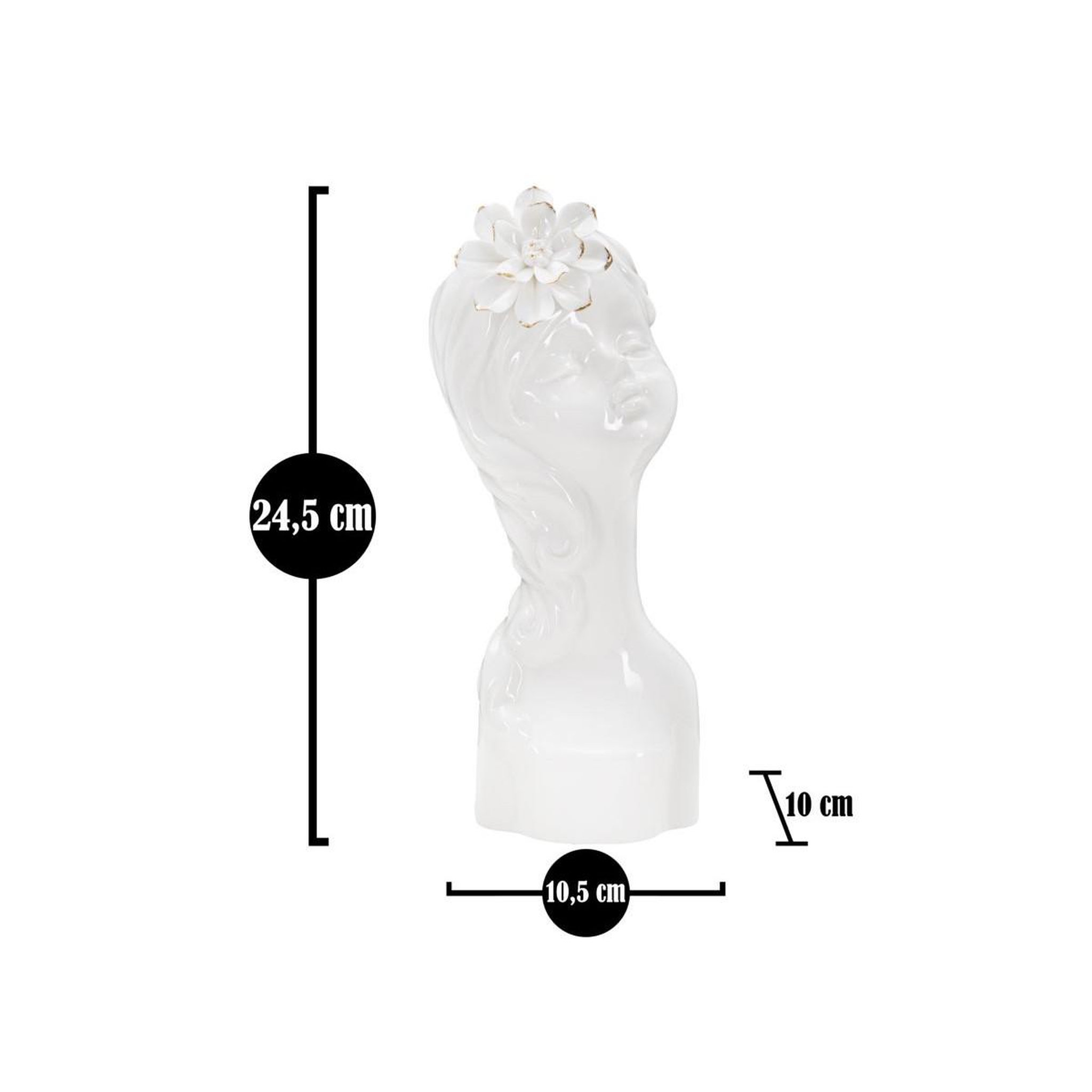 Voir la diapositive 6 : Paris Prix Vase déco en porcelaine  young lady  24cm blanc