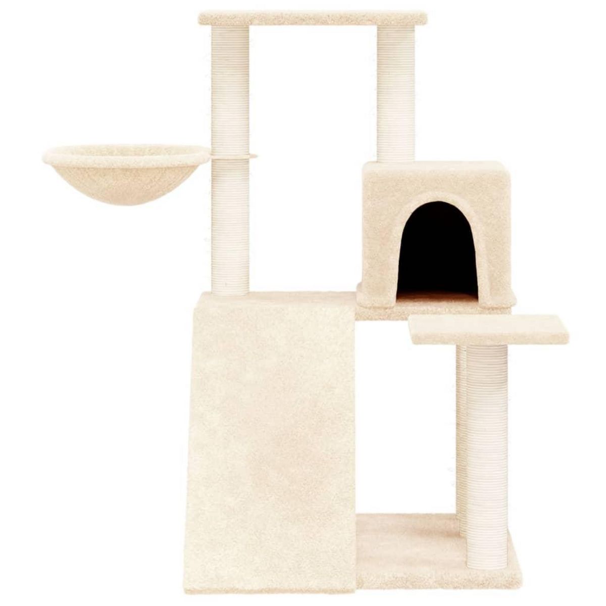 VIDAXL Arbre a chat avec griffoirs en sisal Creme 82 cm