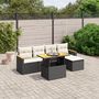 Voir la diapositive 1 : VIDAXL Salon de jardin 6 pcs avec coussins noir resine tressee