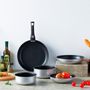 Voir la diapositive 3 : Batterie de cuisine induction 6 pièces amovible grise 