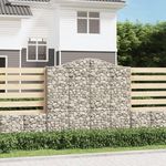 VIDAXL Paniers a gabions arques 7 pcs 200x30x180/200 cm Fer galvanise