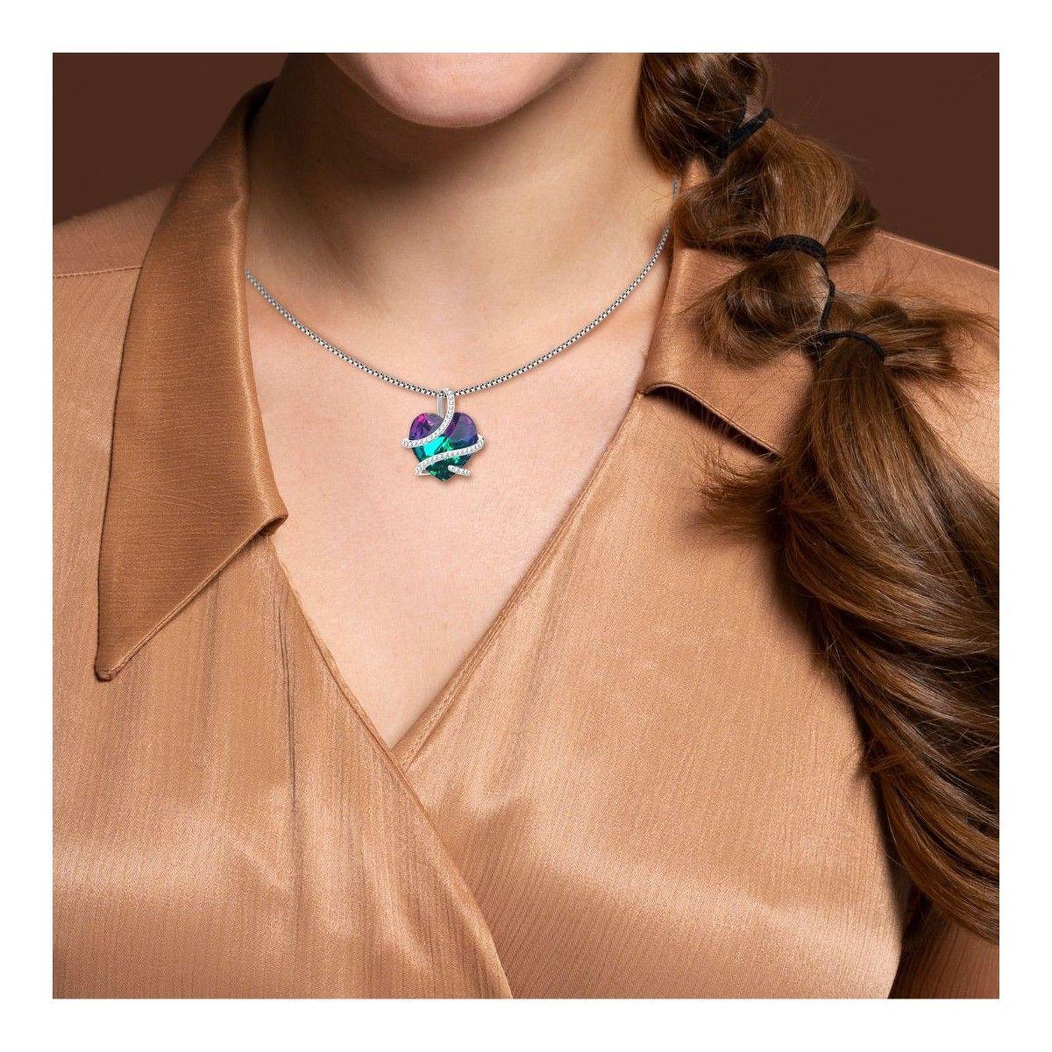 Voir la diapositive 2 : SC CRYSTAL Collier coeur par SC Crystal®