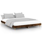 VIDAXL Cadre de lit sans matelas chene fume 160x200 cm bois ingenierie