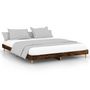 Voir la diapositive 1 : VIDAXL Cadre de lit sans matelas chene fume 160x200 cm bois ingenierie