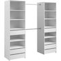 Voir la diapositive 3 : PARISOT Dressing - ANETO - Blanc - Double colonne - 6 tiroirs - 2 barres de penderie - L199,9 x H200 x P49,7 cm - PARISOT