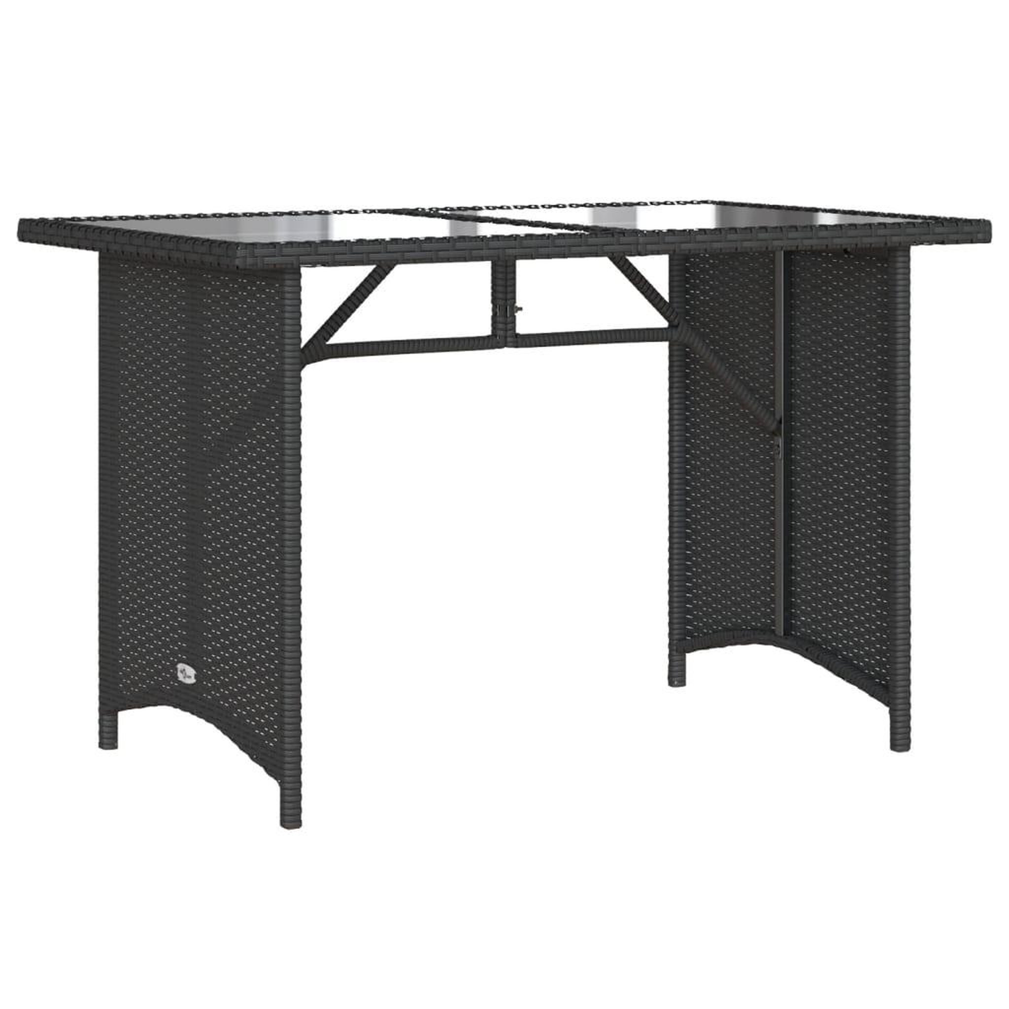 Voir la diapositive 5 : VIDAXL Ensemble a manger de jardin coussins 2pcs noir resine tressee