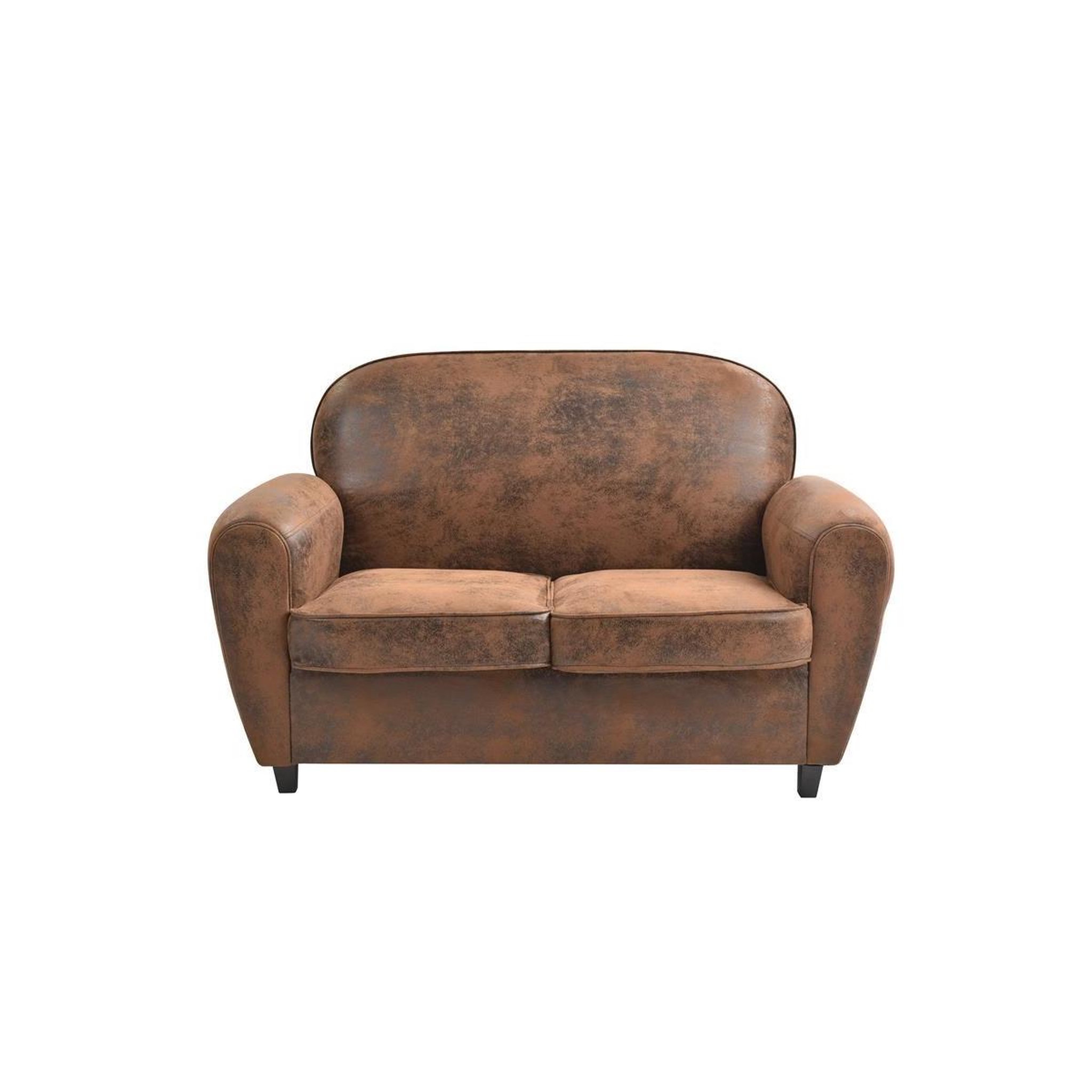 Voir la diapositive 2 : The Home Deco Factory Canapé club vintage  confortable  139cm marron