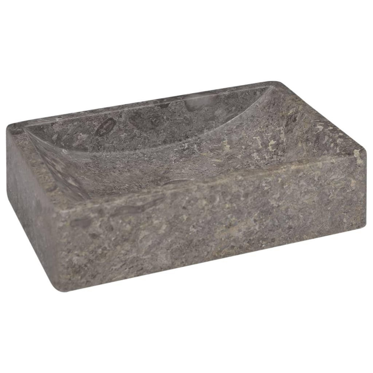 VIDAXL Lavabo 45x30x12 cm marbre gris brillant