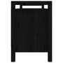 Voir la diapositive 4 : VIDAXL Banc d'entree Noir 110x40x60 cm Bois de pin massif