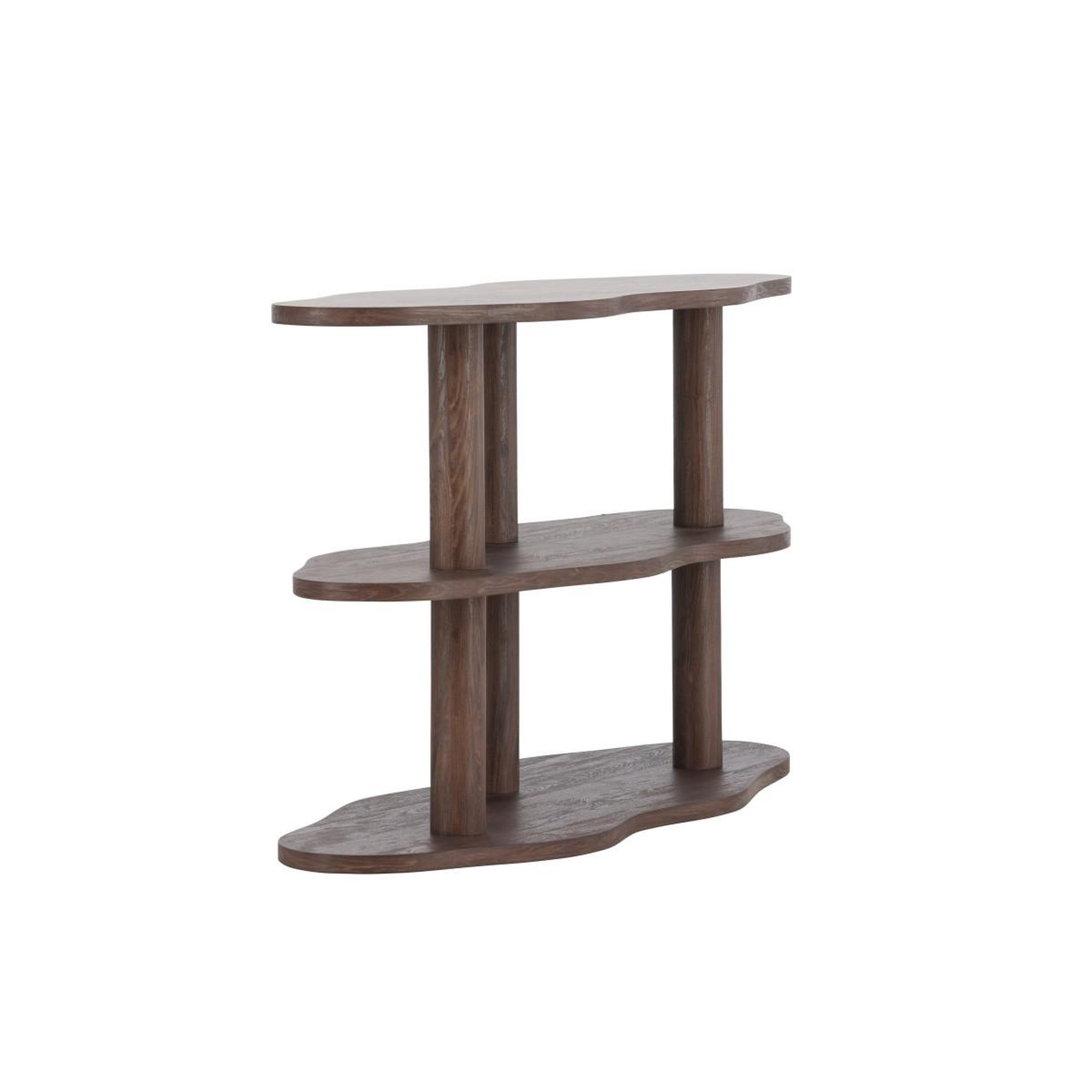 Voir la diapositive 4 : Paris Prix Étagère Ondulée 3 Niveaux  Moln  120cm Marron