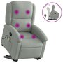 Voir la diapositive 2 : VIDAXL Fauteuil de massage inclinable Gris clair Velours
