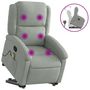 Voir la diapositive 2 : VIDAXL Fauteuil de massage inclinable Gris clair Velours