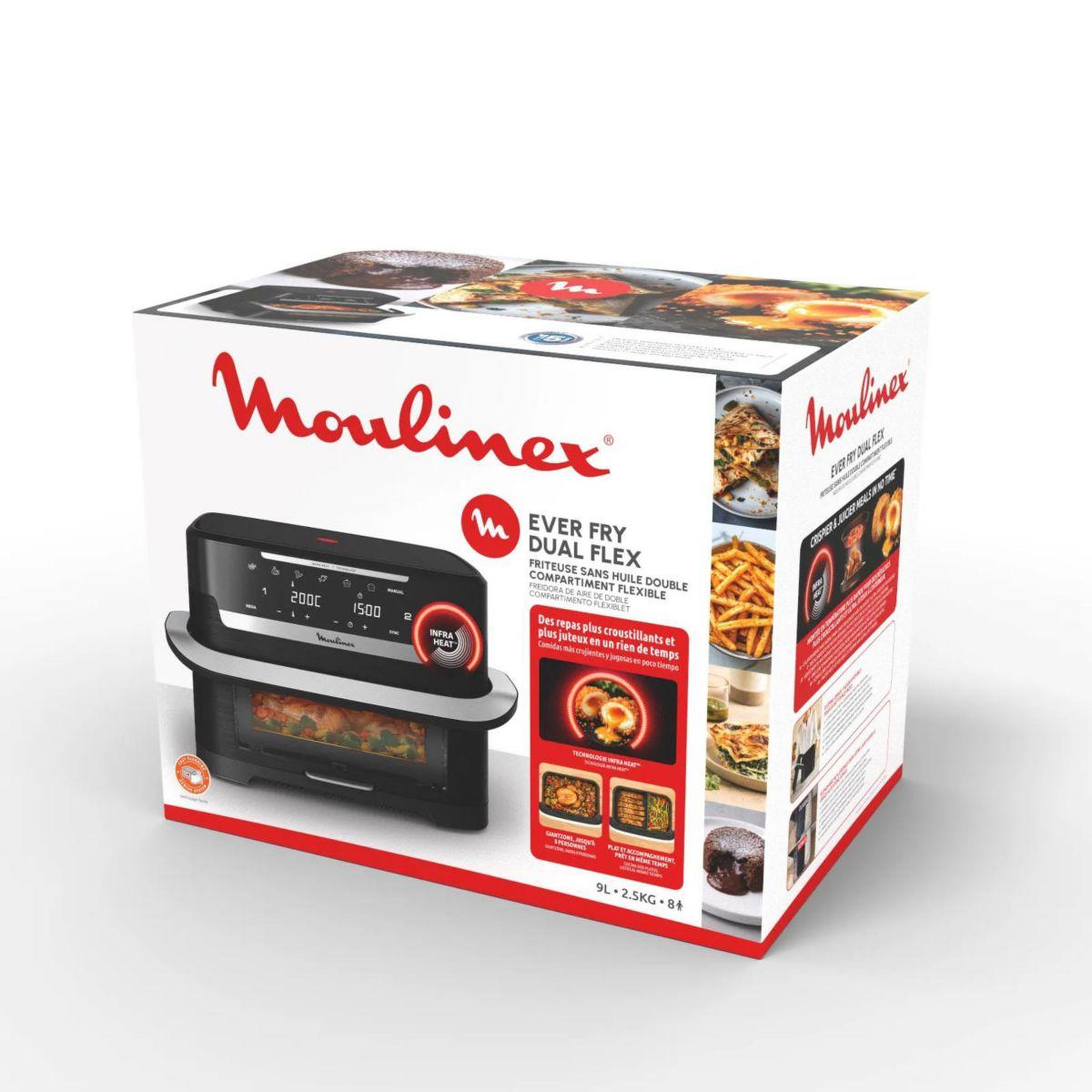 Voir la diapositive 3 : MOULINEX Friteuse sans huile Ever Fry Dual Flex EZ9278F0