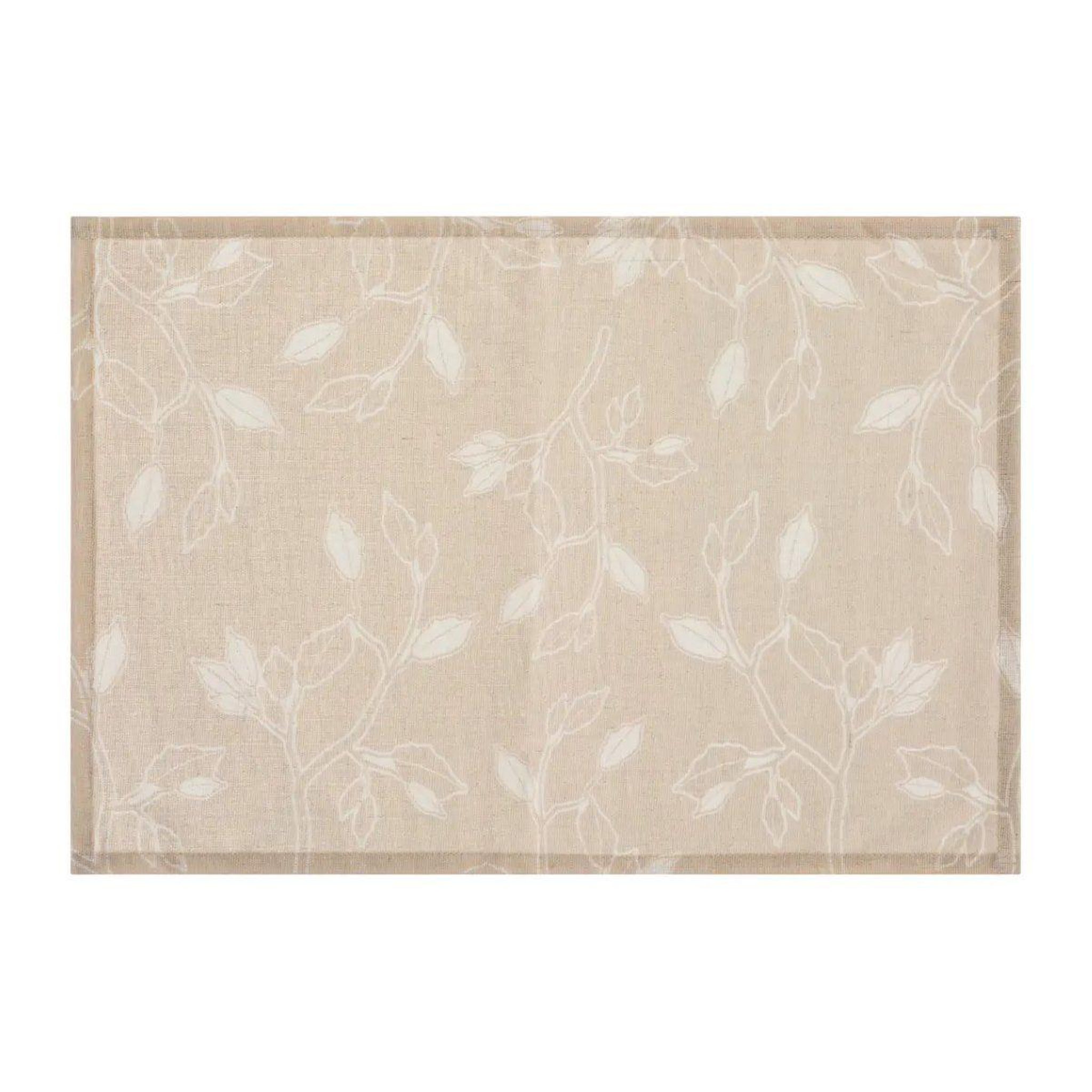 SECRET DE GOURMET Set de Table Design  Fleurs  30x45cm Beige