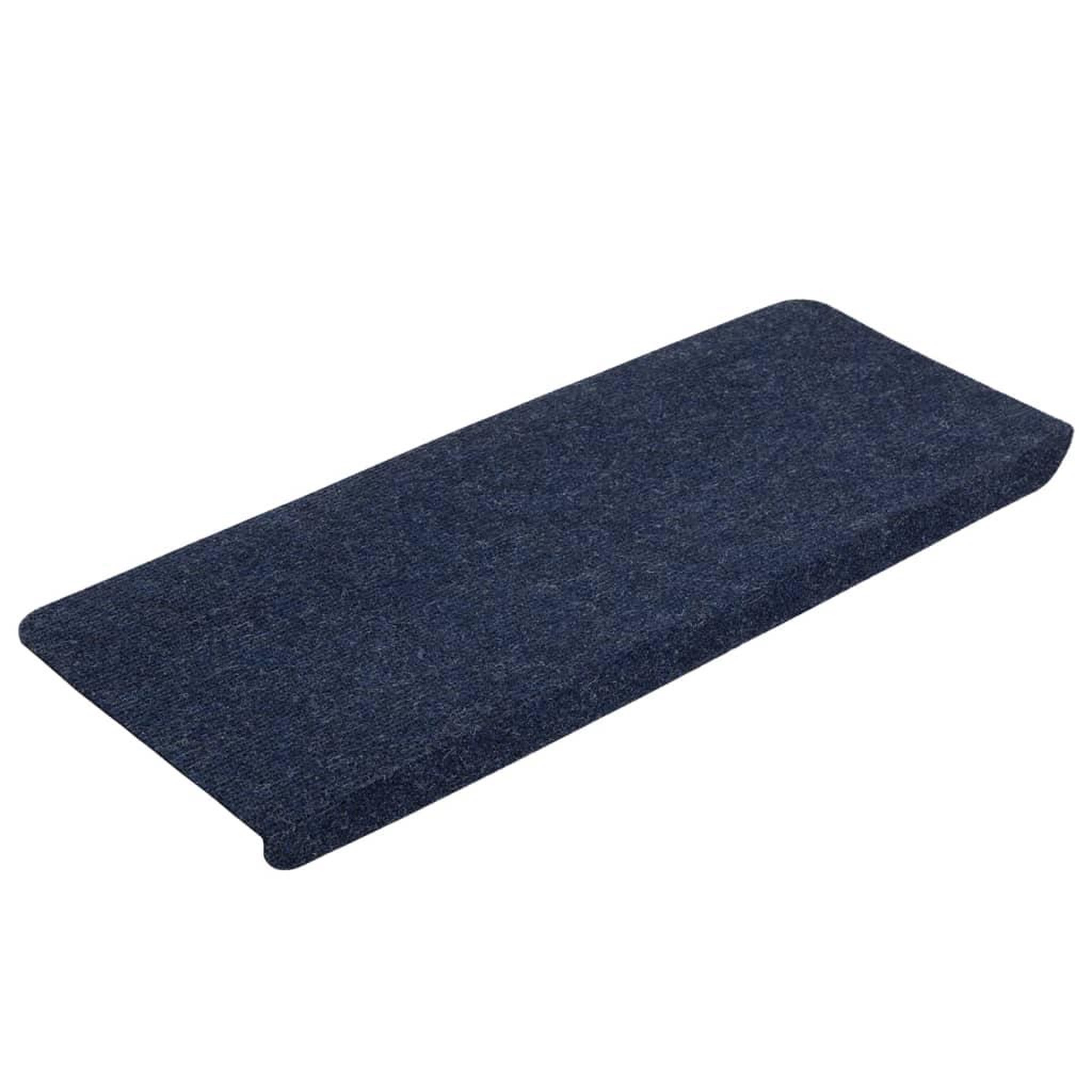 Voir la diapositive 3 : VIDAXL Tapis d'escalier auto-adhesifs 15 pcs 65x24,5x3,5 cm Bleu