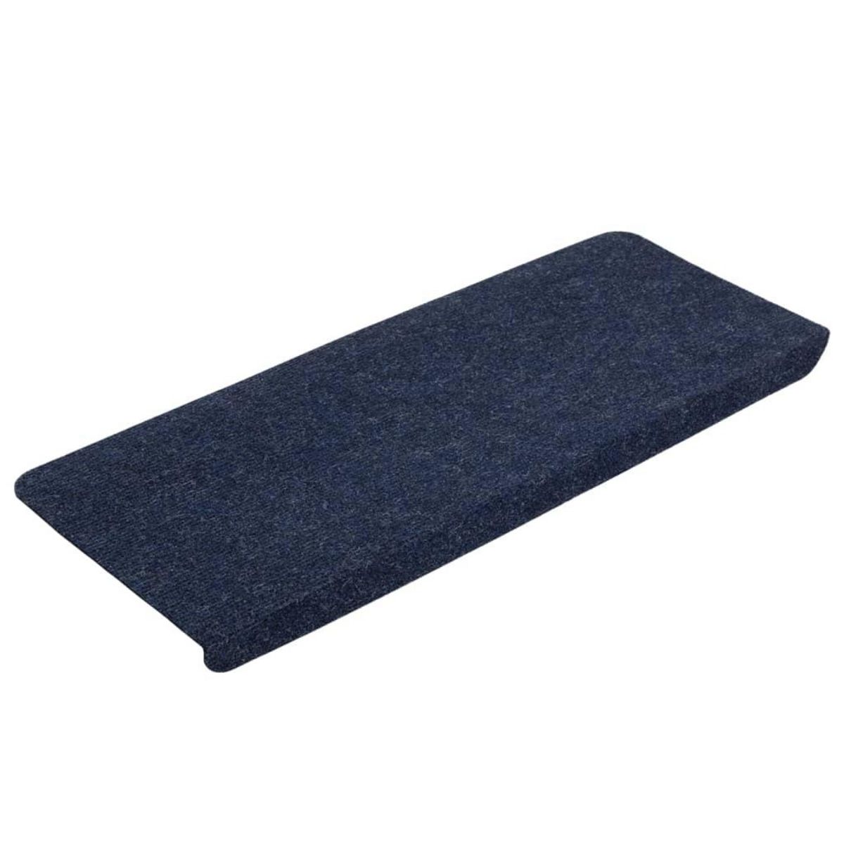 VIDAXL Tapis d'escalier auto-adhesifs 15 pcs 65x24,5x3,5 cm Bleu