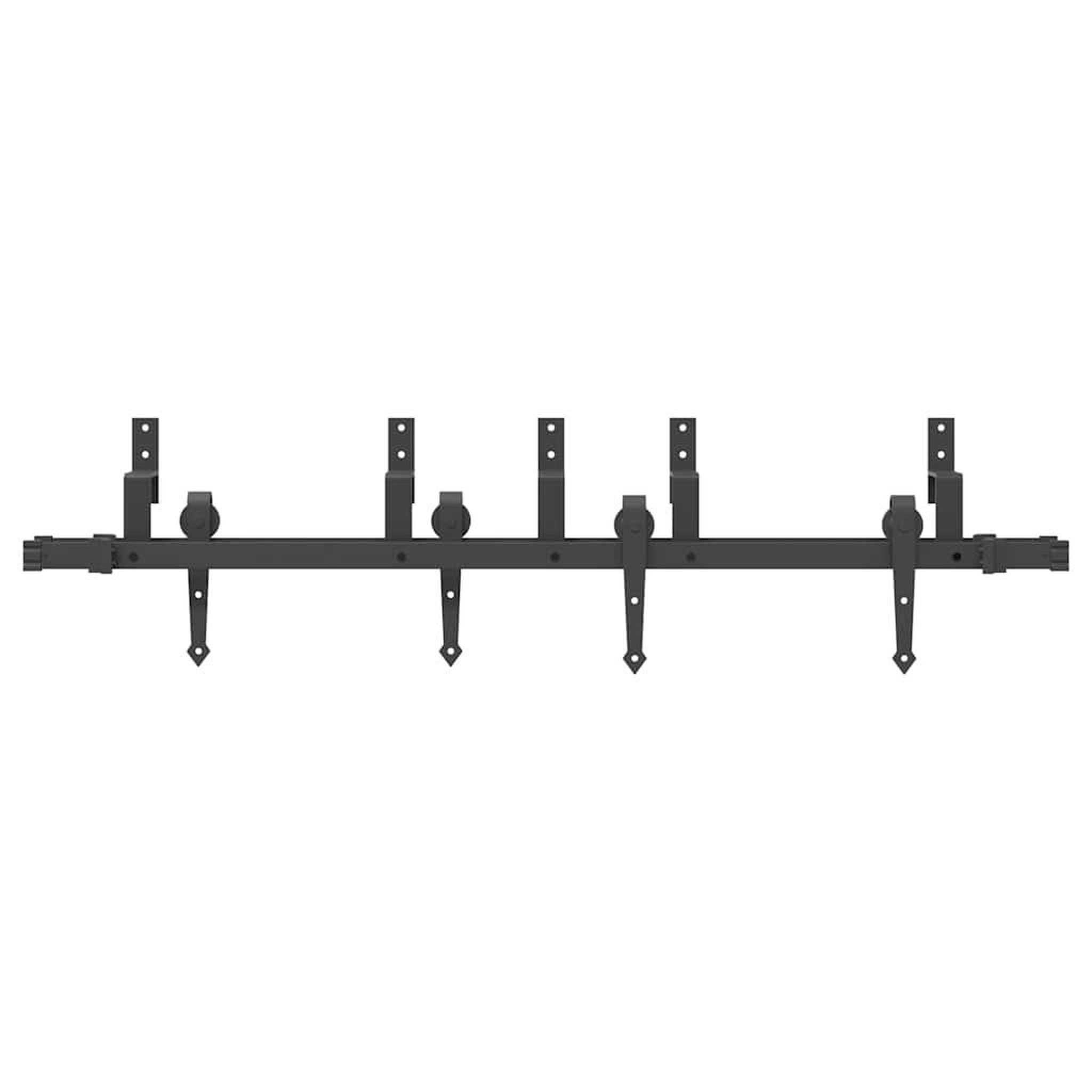 Voir la diapositive 5 : VIDAXL Kit de quincaillerie de porte coulissante 152,5 cm acier noir