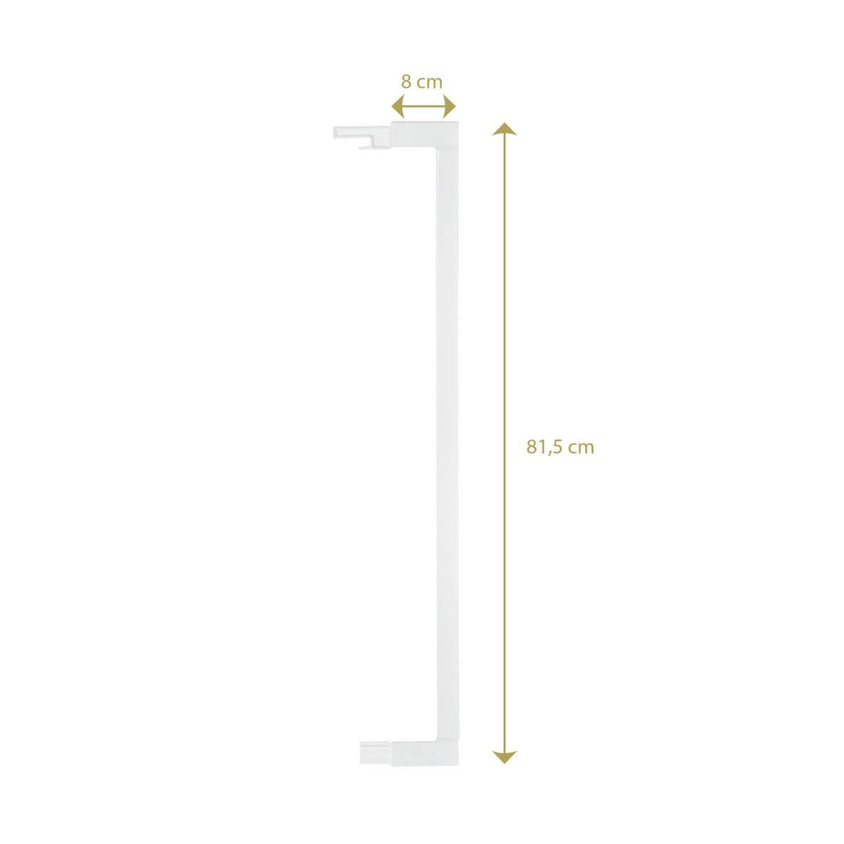 GEUTHER Barrière de Porte à Pression Easylock Plus en Métal - Ajustable de 88,5 cm à 96,5 cm, Couleur Blanc