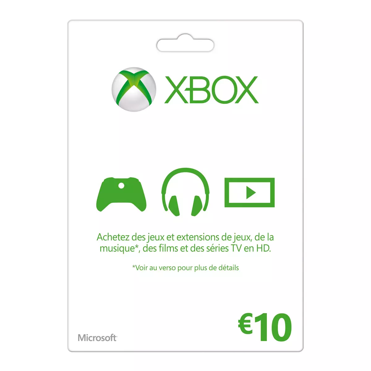 Carte Xbox Live 10 Euros