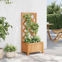 Voir la diapositive 3 : VIDAXL Jardiniere avec treillis marron bois massif de sapin