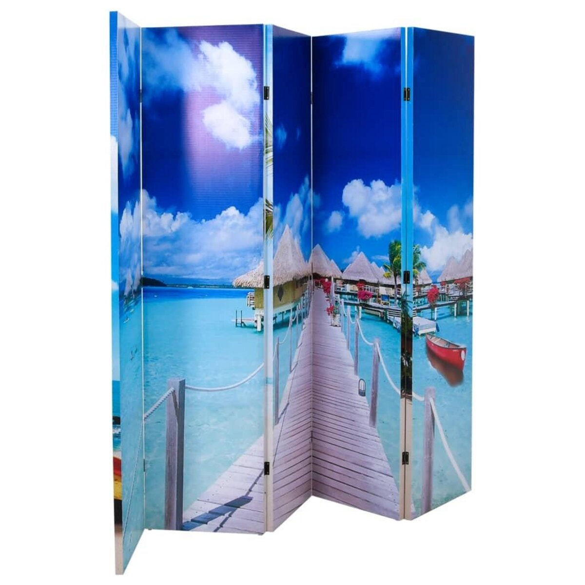 VIDAXL Cloison de separation pliable 200 x 170 cm Plage