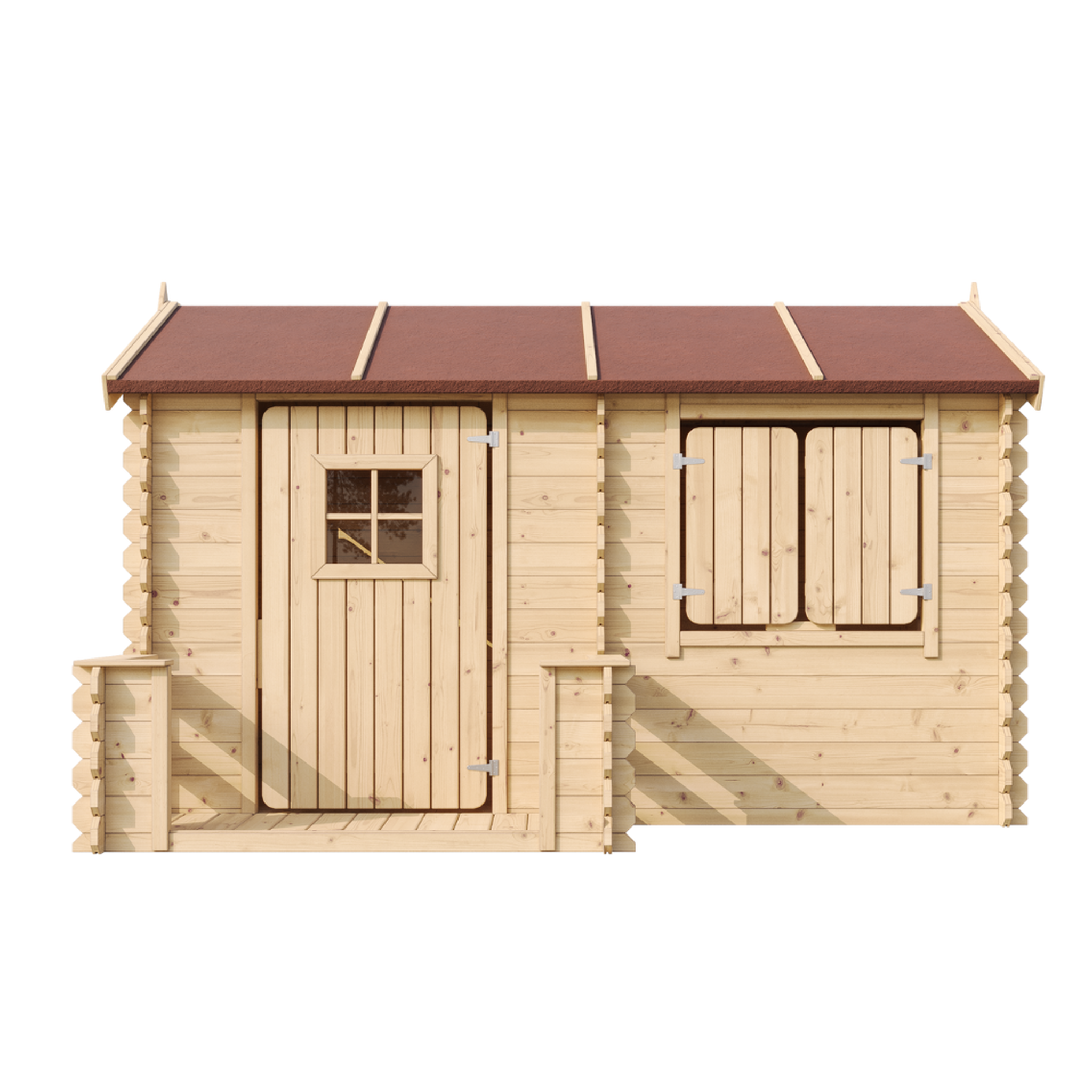 Voir la diapositive 2 : TIMBELA Maison en bois pour enfants - maison de jeux pour l'extérieur 146x241x151cm/2.63m2 m503