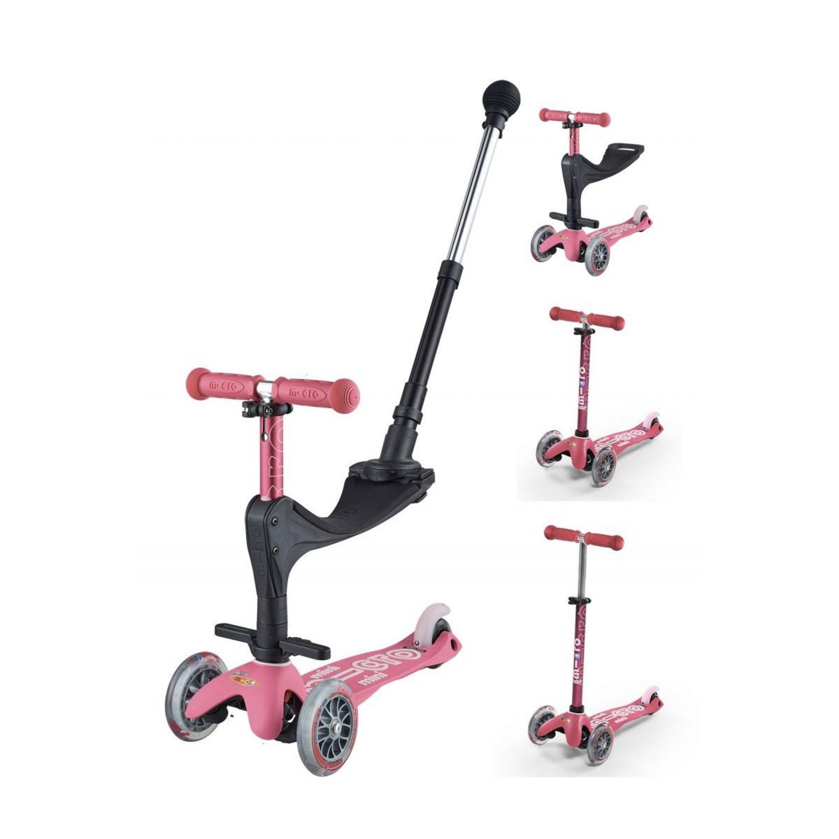 Micro Trottinette  Mini 3en1 Revolution Deluxe - Framboise