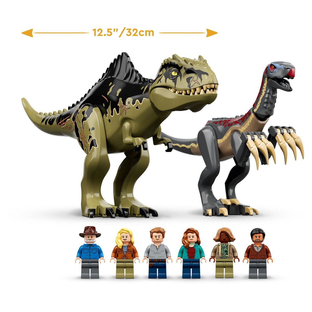 LEGO Jurassic World 76949 L&rsquo;Attaque du Giganotosaurus et du Therizinosaurus, Jouet Dino