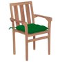 Voir la diapositive 2 : VIDAXL Chaises de jardin empilables avec coussins lot de 4 Teck solide
