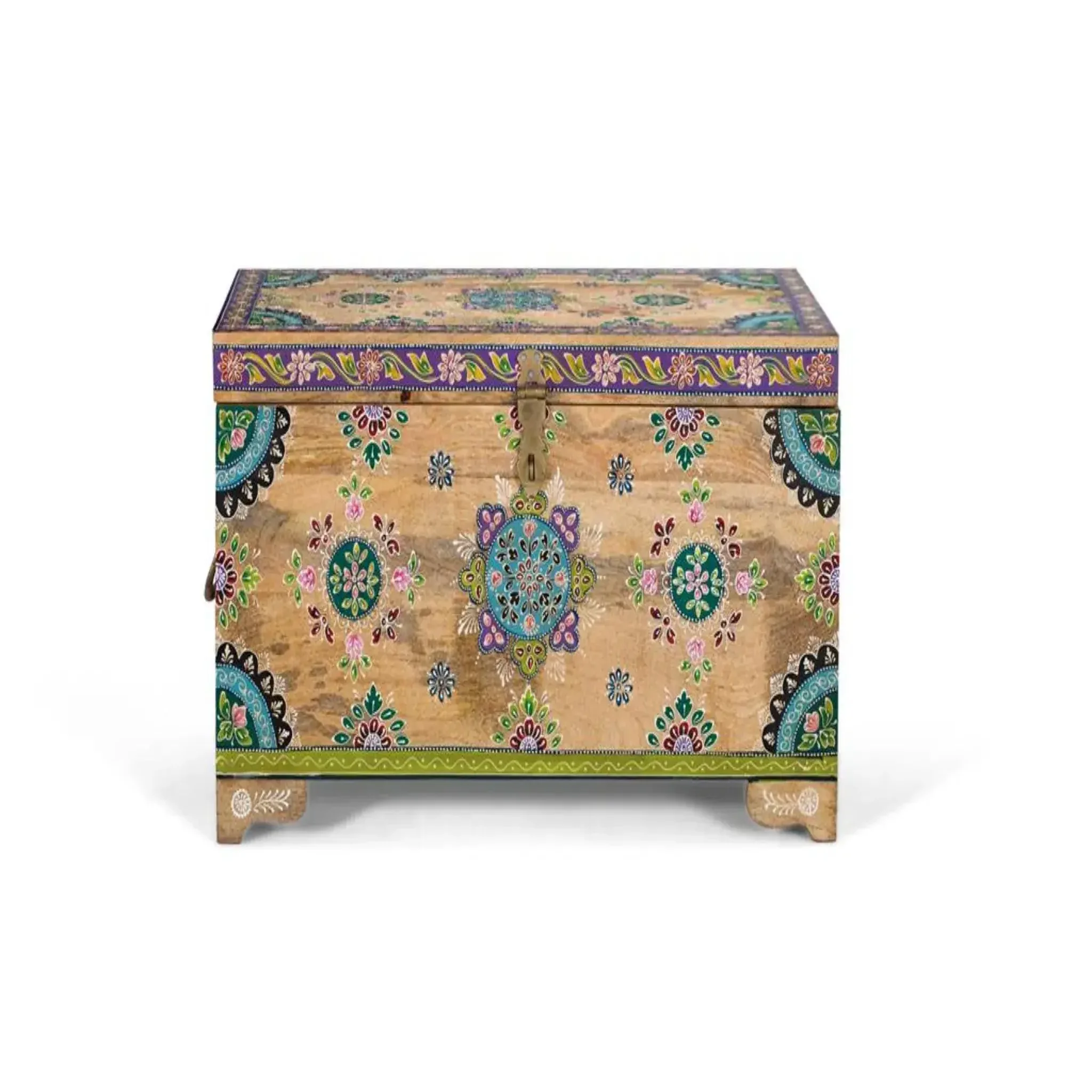 GINER Y COLOMER SL Coffre en bois de manguier 81 cm style artisanal ethnique