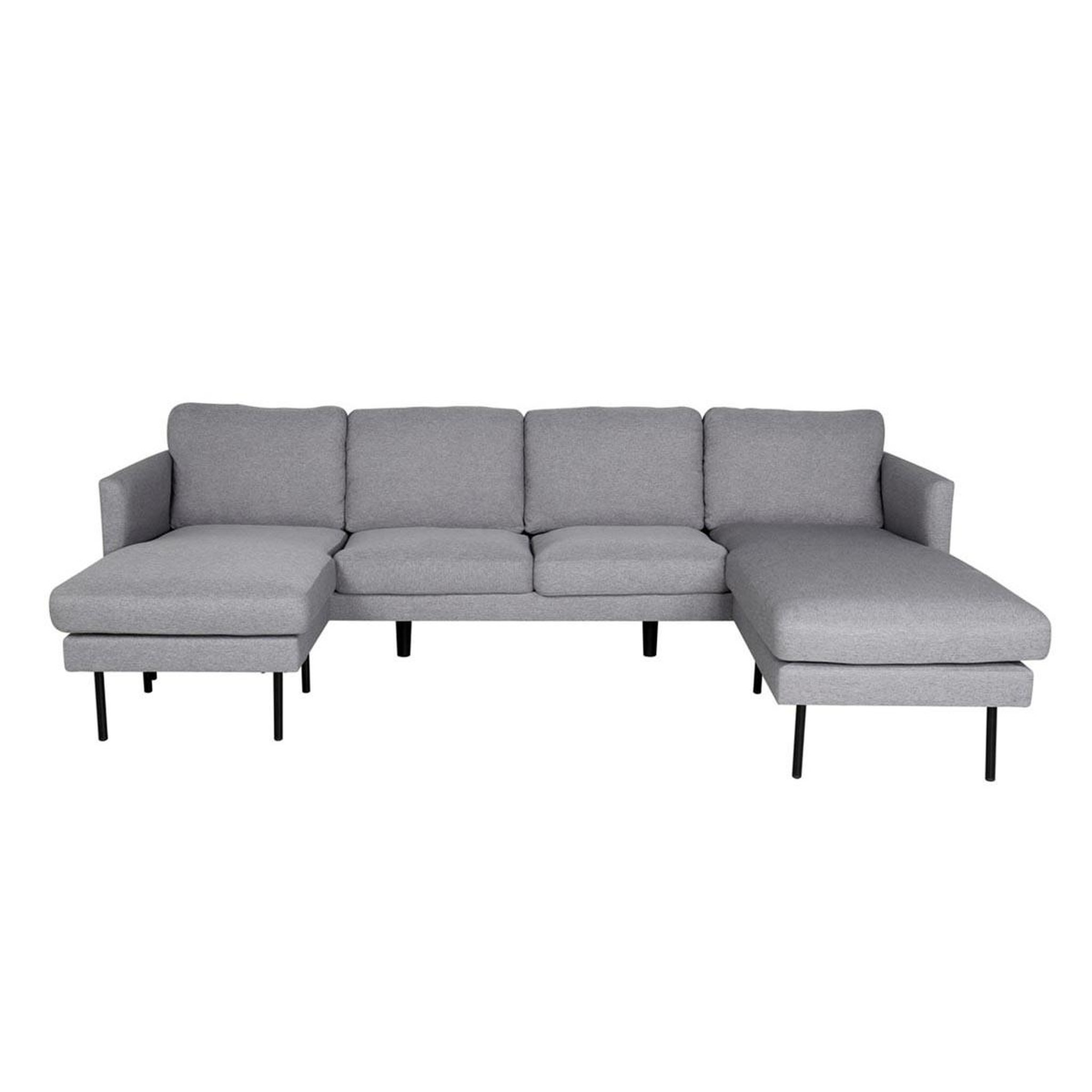 Paris Prix Canapé d'angle en tissu  zoom  260cm gris