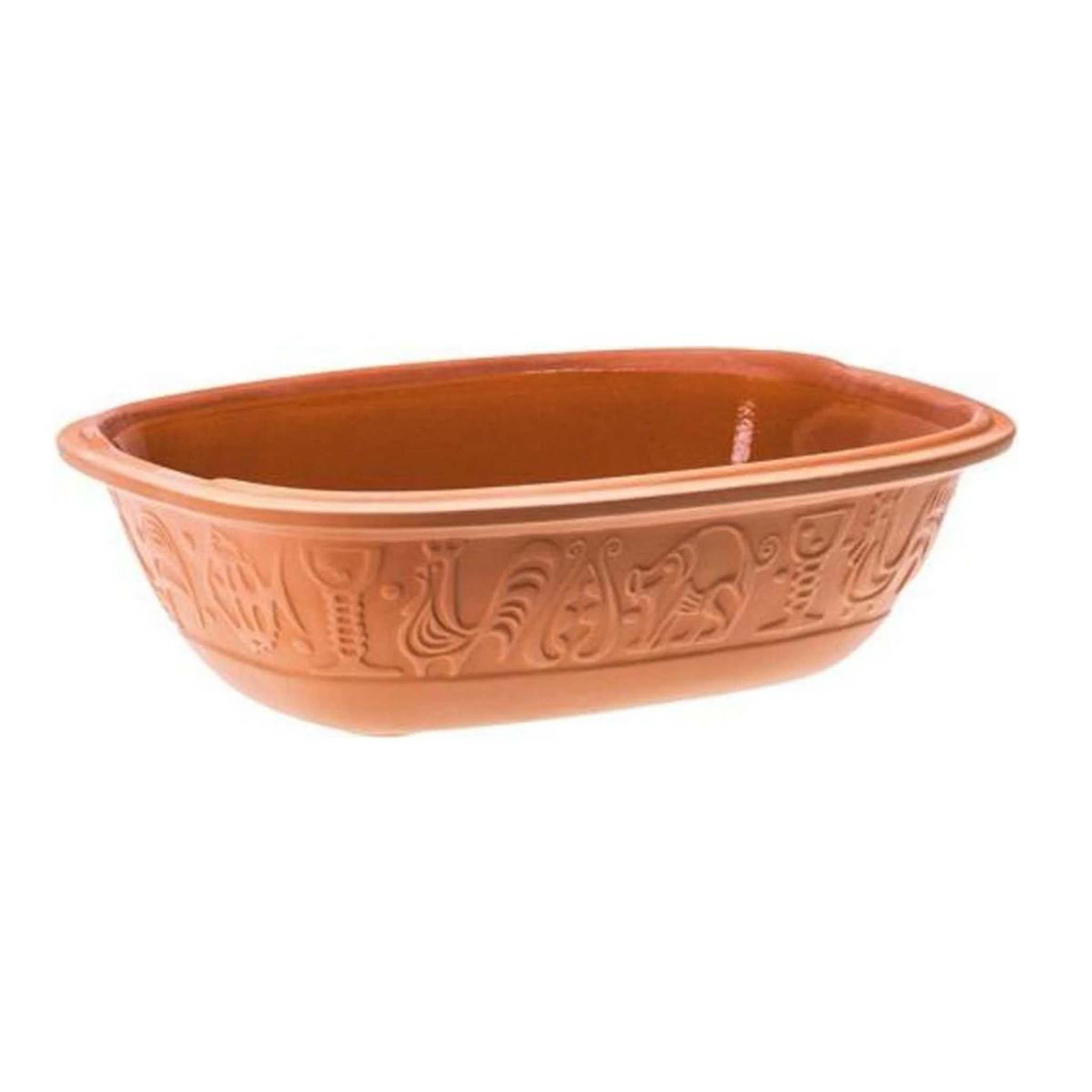 Voir la diapositive 5 : romertopf Cocotte four rectangulaire en argile naturelle 1.5l terracotta - 9110282