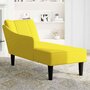 Voir la diapositive 3 : VIDAXL Fauteuil long avec accoudoir droit jaune velours