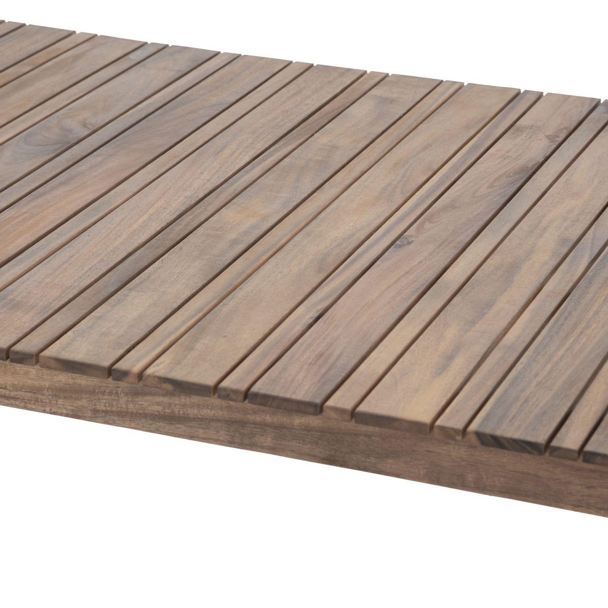 Voir la diapositive 2 : HESPERIDE Table de jardin en bois 6 personnes - l. 160 x h. 75 cm - beige