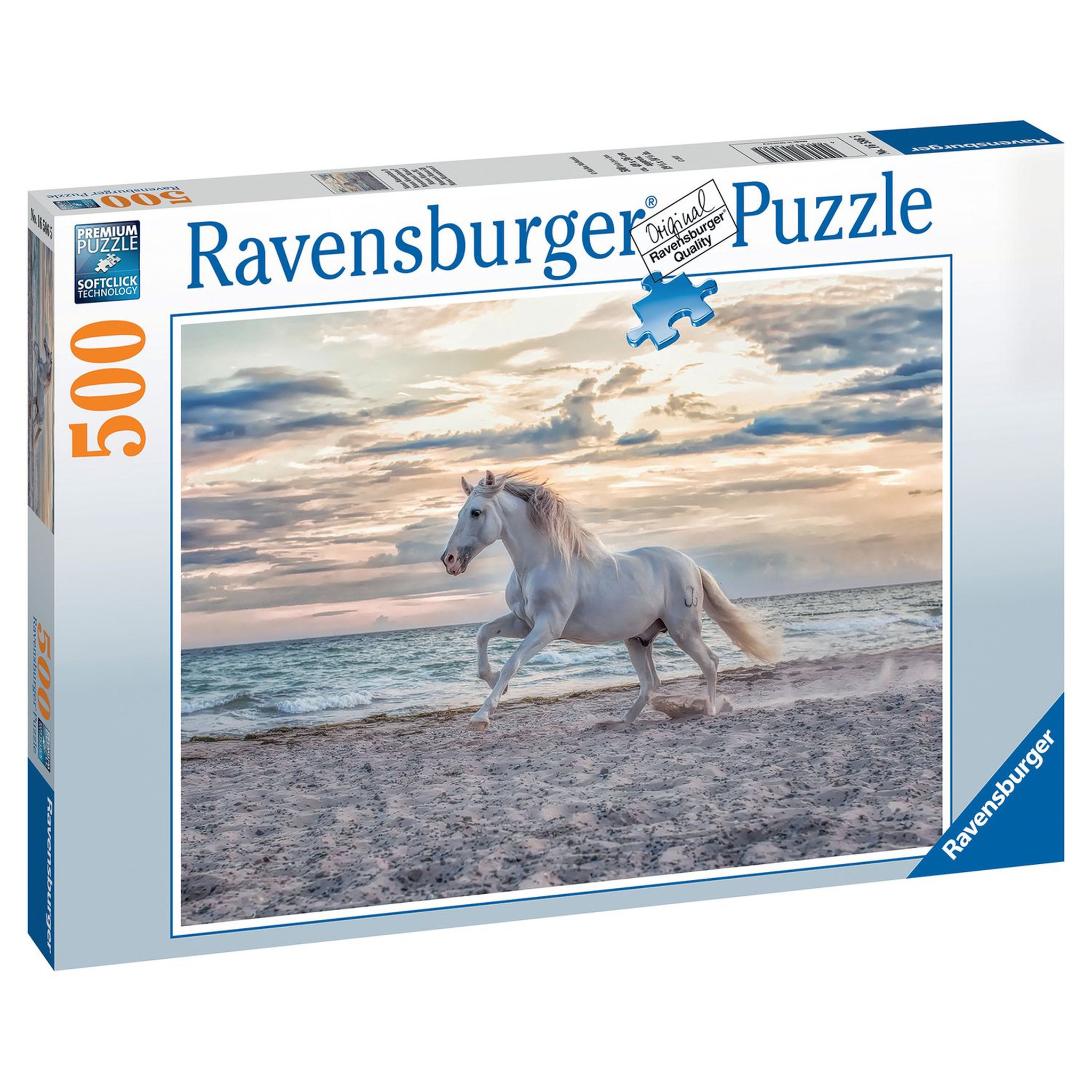 Voir la diapositive 1 : RAVENSBURGER Puzzle 500 pièces - Cheval sur la plage