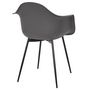 Voir la diapositive 6 : The Home Deco Factory Fauteuil GUSTAV gris