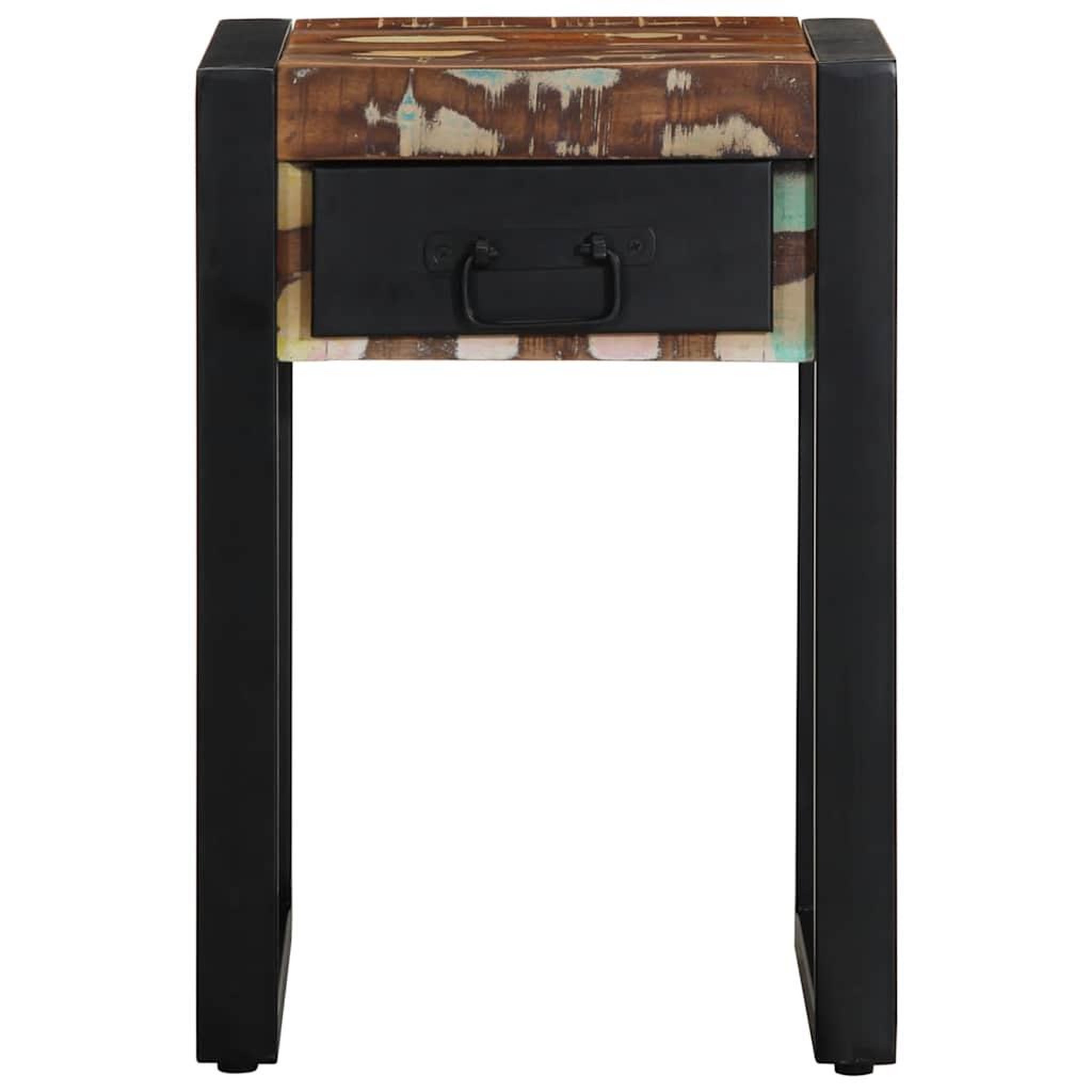 Voir la diapositive 2 : VIDAXL Table d'appoint multicolore 35x35x50cm bois massif recuperation