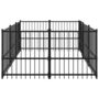Voir la diapositive 4 : VIDAXL Chenil d'exterieur pour chiens Acier 5,63 m^2