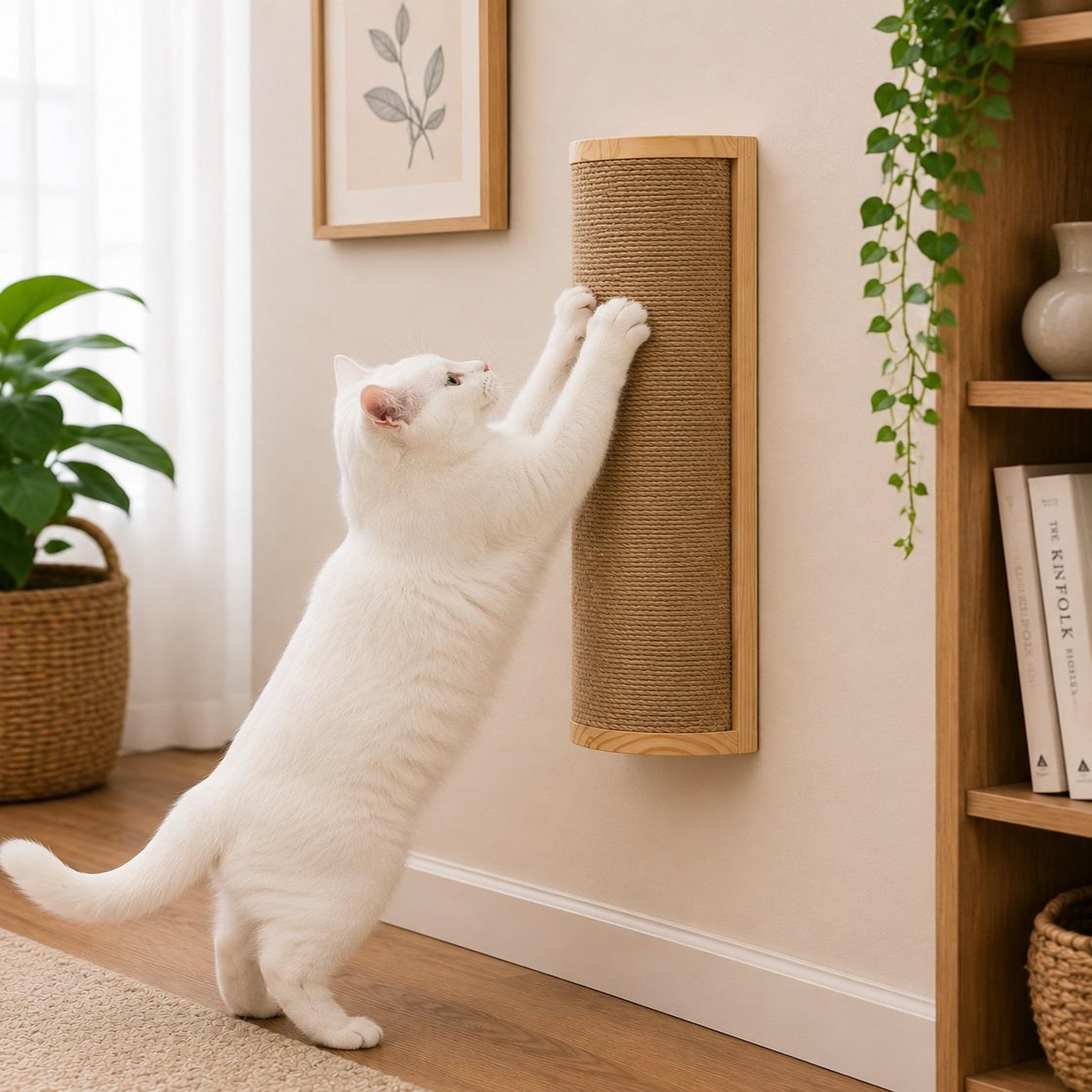 Voir la diapositive 4 : Eden Planche a griffer murale salem griffoir pour chat 50cm