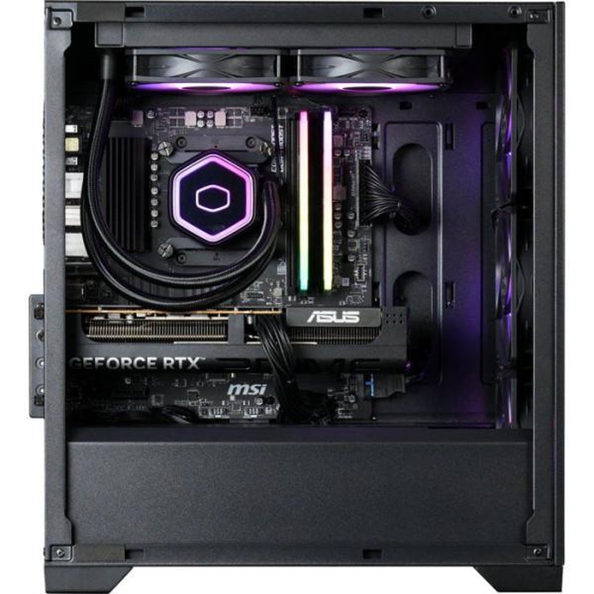 Voir la diapositive 3 : Cooler Master PC Gamer powered by COOLER MASTER - Sans Windows - AMD Ryzen 5500 - RTX 5060 - RAM 16Go RGB - SSD 480Go